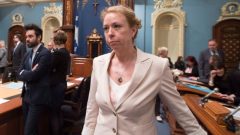 وزيرة العمل في حكومة كيبيك دومينيك فيان/(Jacques Boissinot/Canadian Press)