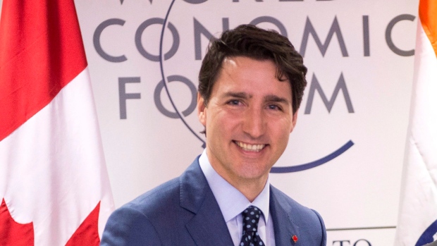 رئيس الحكومة الكنديّة جوستان ترودو في المنتدى الاقتصادي العالمي في دافوس/Paul Chiasson/Canadian Press