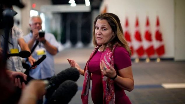 كريستيا فريلاند وزيرة الخارجية الكندية والمكلفة بملف مفاوصات نافتا:"كنّا على اتصال بالأمريكيين و المكسيكيين هذا الأسبوع وطوال الصيف وقد لمسنا تفاؤلا" - Chad Hipolito/CP