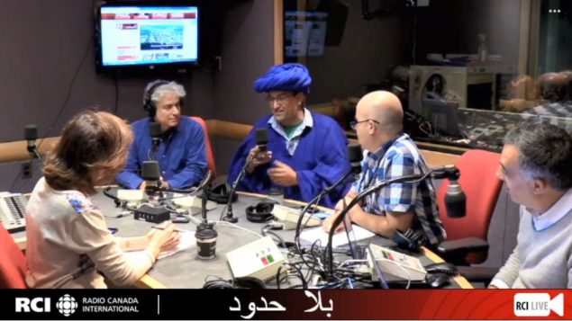 أسرة القسم العربي وضيف برنامج بلا حدود الأستاذ ولد العتيق مؤسّس مهرجان البدو في مونتريال في 19-10-2018/RCI