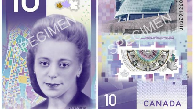 تمّ اختيار فايولا ديزموند من بين 26.300 امرأة للظهور على ورقة 10 دولارات - Photo : Canadian Museum for Human Rights