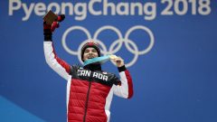 مايكل كينغسربيري في الألعالب الأولمبية الشتوية في بيونغ شانغ في كوريا الجنوبية في فبراير شباط الماضي - Getty Images / Sean M. Haffey