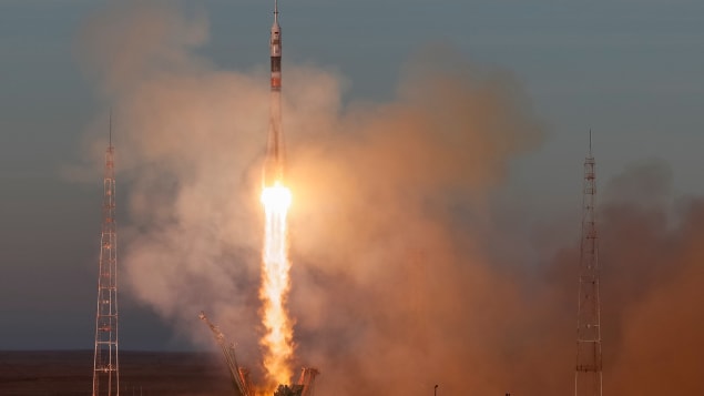 تمّ اطلاق صاروخ سويز بنجاح من محطّة بايكونور الفضائيّة في مازاخستان في 03-12- 2018/Reuters/Shamil Zhumatov