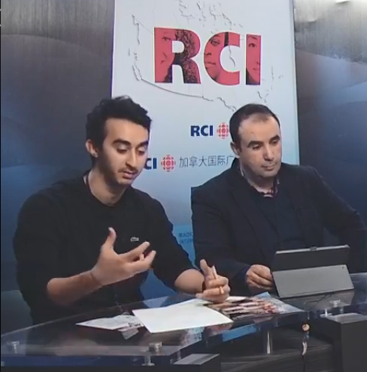 ميمون محمّد نور الدين (إلى اليمين) وهشام خنافر من منتدى شباب سان ميشال/RCI