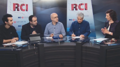 أسرة القسم العربي وضيفا البرنامج ميمون محمّد نور الدين وهشام خنافر في 01-03-2019/RCI