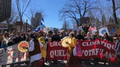 قدّر المنظمون عدد المتظاهرين الآتين من جميع أنحاء كيبيك بنحو 5.000 - Radio Canada / Camille Simard