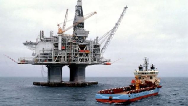 منصّة النفط هيبيرنيا قبالة سواحل نيوفاوندلاند الأطلسيّة في الشرق الكندي/CBC/ هيئة الاذاعة الكنديّة