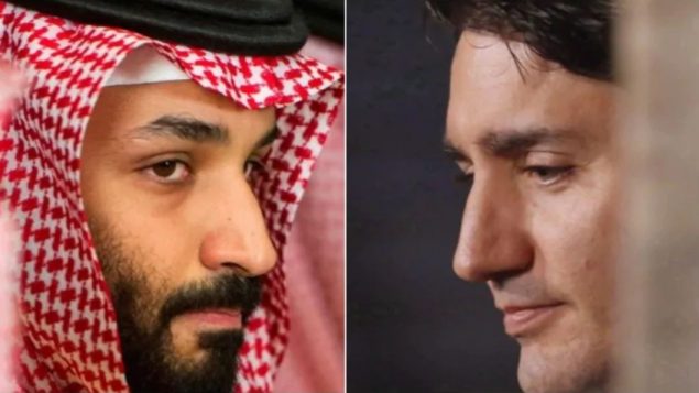 وليّ العهد السعودي الأمير محمّد بن سلمان ورئيس الحكومة الكنديّة جوستان ترودو/Cliff Owen/AP, Patrick Doyle/CP