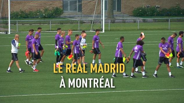فريق ريال مدريد في حصة تدريبية في مونتريال في يوليو تموز 2016 (أرشيف) - Radio Canada