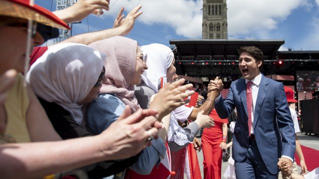 جوستان ترودو، رئيس الحكومة الكندية، خلال الاحتفال بالعيد الوطني لكندا في أوتاوا يوم 1 يوليو تموز 2019 - THE CANADIAN PRESSJustin Tang