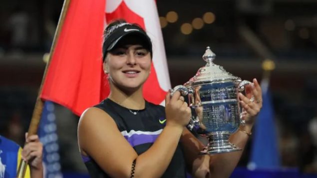 بطلة التنس بيانكا أندريسكو فازت في سبتمبر أيلول الماضي ببطولة الولايات المتحدة المفتوحة - Elsa / Getty Images