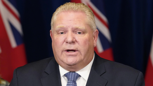 دوغ فورد رئيس حكومة أونتاريو أعلن عن المزيد من الإجراءات لمواجهة فيروس كورونا المستجدّ/Frank Gunn/CP