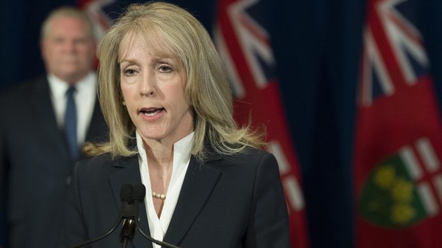 ميريلي فولرتون وزيرة الرعاية الطويلة الأمد في أونتاريو أعلنت عن إنشاء لجنة مستقلّة لمراجعة نظام الرعاية في المقاطعة//Nathan Denette/CP