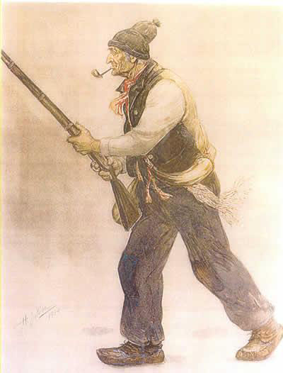أحد الوطنيين الكيبيكيين المشاركين في التمرّد بين 1837 و1838 - Photo : Wikipedia