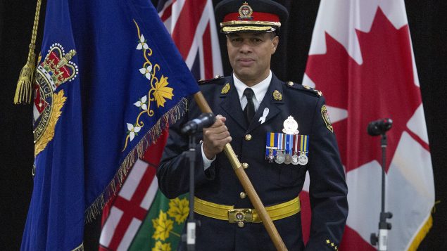 قائد شرطة أوتاوا بيتر سلولي لدى تسلّمه منصبه في 26-11-2020/Fred Chartrand/CP