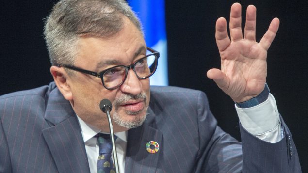 أوراسيو أرودا مدير وكالة الصحّة العامّة في كيبيك تعرّض للانتقاد من قبل معارضي الكمامة الإلزاميّة/Ryan Remiorz/CP