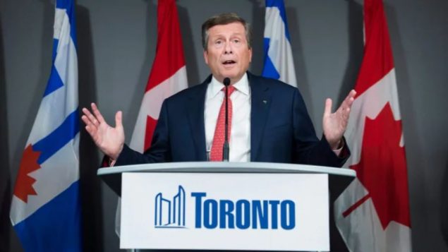 جون توري، عمدة مدينة تورونتو - Nathan Denette / Canadian Press