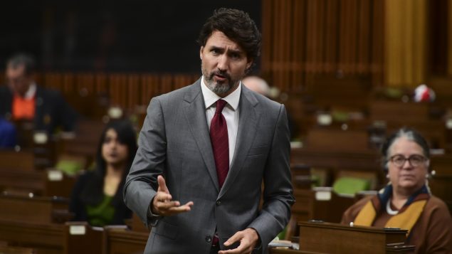 جوستان ترودو، رئيس الحكومة الكندية في مجلس العموم في 30 سبتمبر أيلول 2020 - The Canadian Press / Sean Kilpatrick