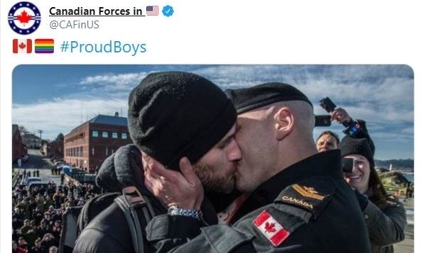 تمّت مشاركة تغريدة القوات الكندية لأكثر من 41 ألف مرّة وحصدت أكثر من 263 ألف علامة إعجاب و نحوًا من 3 آلاف تعليق - Twitter/@CAFinUS