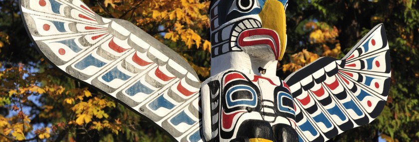 closeup of a totem