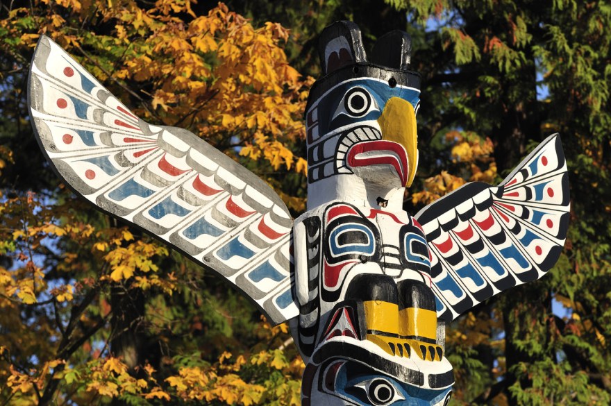 closeup of a totem