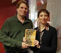 RCI host Marc Montgomery with Shereen El Feki and her non-fiction book Sex and the Citadel