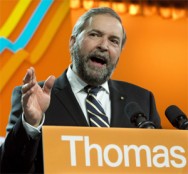 NDP leader Thomas Mulcair at policy convention in Montreal. (Photo: Paul Chiasson/CP)