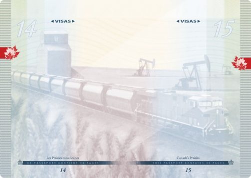 Canada's western prairie provinces are featured in the new ePassport. (Photo: Passport Canada)