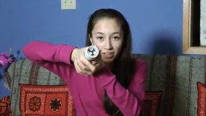 Ann Makosinski's flashlight uses the temperature difference between a person's hand and the air to generate power to light LED bulbs. (Photo: YouTube)