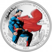 One of the several fine silver Superman collector coins, this one with a face value of $20