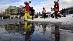 Warm temperatures in Whistler BC in site of some Olympic events.in 2010 Photo Credit: Fabrice Coffrini-AFP-Getty Images