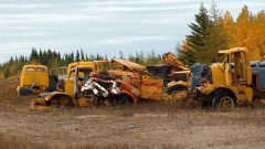 Vehicles, some broken and some in operable condition, were simply left behind. (Photo Ministry of Natural Resoureces)