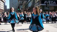 the Young Academy Irish Dancers at the 2012 parade (photo Don Pidgeon) CLICK TO ENLARGE