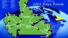 Original route through Labrador, 3,300 km.through mostly uninhabited wilderness. Extreme weather has forced a route change this year. (Cain's Quest 2014)