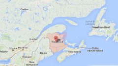 Shaded area Province of new Brunswick- at 73,000 sqkm, almost as big as Ireland (84,000) CLICK to ENLARGE