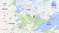 Lac La Croix-red dot- straddles the Ontario (CDA) -Minnesota (USA) border.(google) CLICK TO ENLARGE