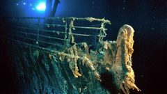 Bow of the Titanic kilmoeters below the surface. Scientist say bacterial action is eating away at the iron and the ship will collapse within a couple of decades, eventually becoming mere rust on the ocean floor (Emory Kristoff) CLIKC to ENLARGE