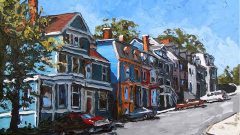 "Garrison Hill" a street in St John's Newfoundland Garrison Hill 60cm x 76cm oil on canvas CLICK to ENLARGE