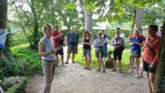 Educators learning about the SS murder of 20 Canadian prisoners at Abbaye d'Ardennes on 7 and 8 June, 1944 (CLICK to enlarge)