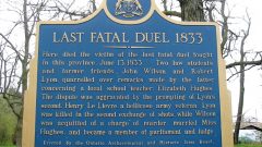 Ontario official plaque near the sight of 1833 duel (Wiki) CLICK to enlarge