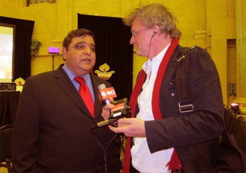 "During the years I hosted and produced 'Masala Canada' I attended a lot of  events in the South Asian community," says Wojtek Gwiazda. "This is a photo of me interviewing Deepak Obhrai, the Parliamentary Secretary to the Foreign Affairs Minister at a Diwali celebration in Ottawa in 2010."