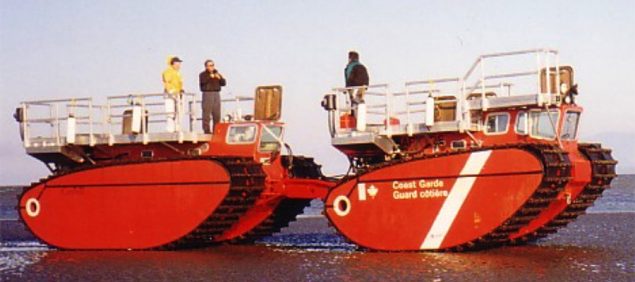 The Arktos evacuation craft were supposed to be used by the Canadian Coast Guard. 