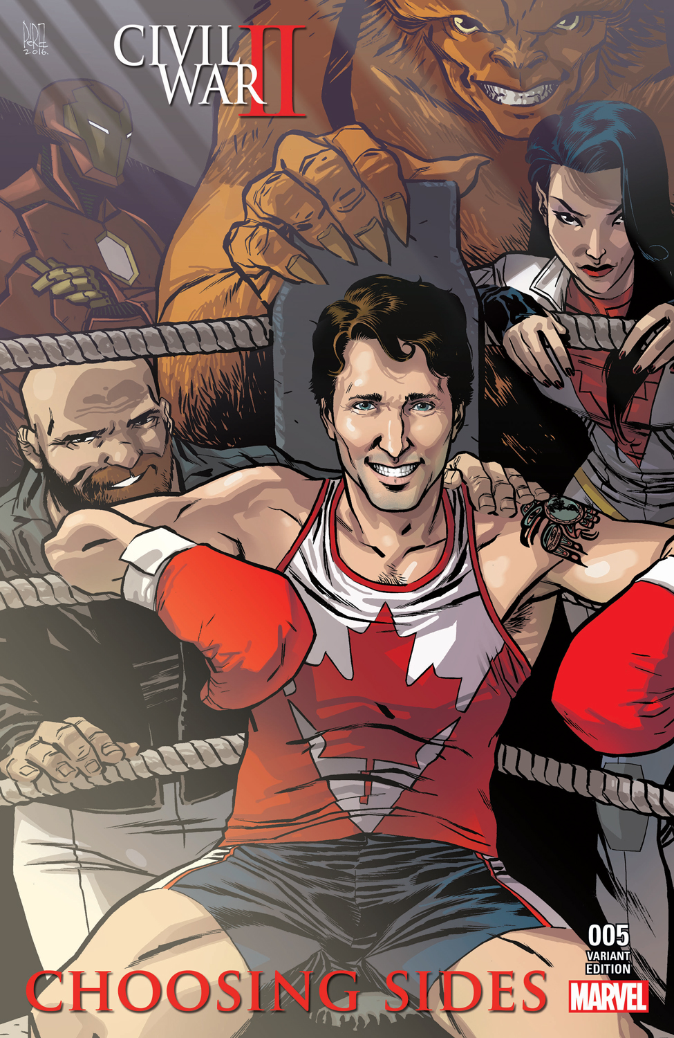 Award-winning Toronto-based cartoonist Ramon Perez says he was trying to keep the likeness of Justin Trudeau as accurate as possible and have his personality shine forth at the same time. Ramon Perez/Marvel