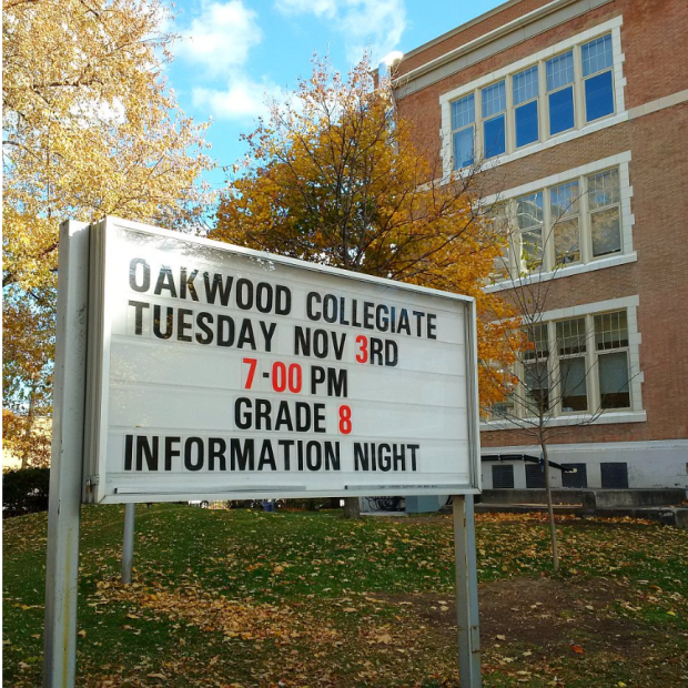 Toronto Police allege a 17-year-old threatened to attack Oakwood Collegiate Institute on the 27th anniversary of the Montreal Massacre. (Twitter/ @TDSB_Oakwood)
