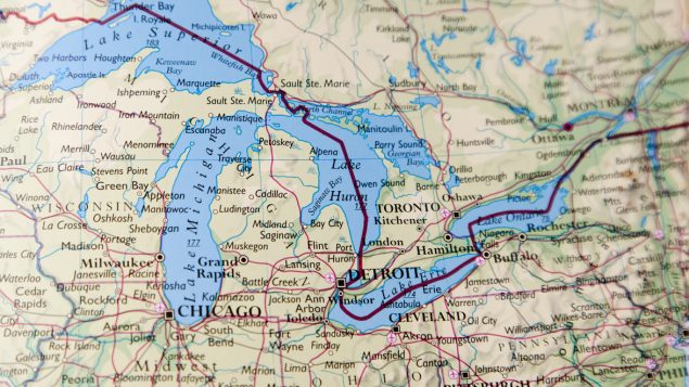 Map of the Great Lakes