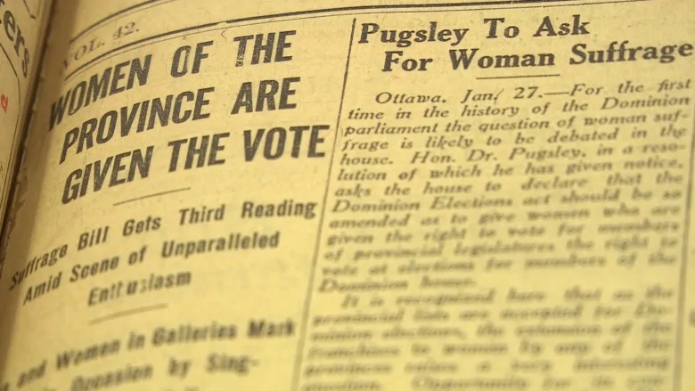 Canada History: 28 Jan, 1916: Manitoba is the first to grant the vote to  women. – RCI