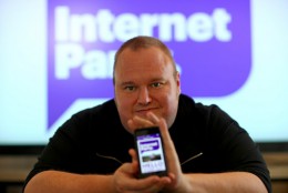 Kim Dotcom en el lanzamiento de su partido político en Nueva Zelanda / Getty Images News
