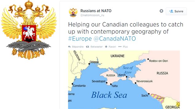 Tuit de la delegación Rusa en la OTAN  Foto :  Tuiter