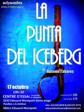 La Punta del Iceberg de Antonio Tabares, por el gurpo de teatro Sol y Sombra.