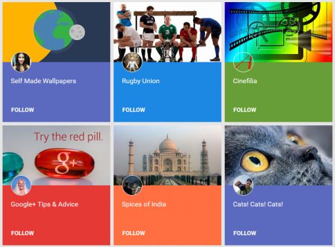 Categorias e intereses para seguir en Google+ / Google